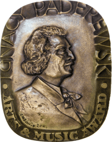 Ignacy Paderewski Arts and Music Medal - projekt Kazimierz Kardasiński